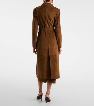 Winona belted suede wrap coat | Nour Hammour