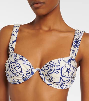 Anniston printed bikini top | Simkhai