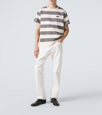 Striped cotton jersey T-shirt | Miu Miu