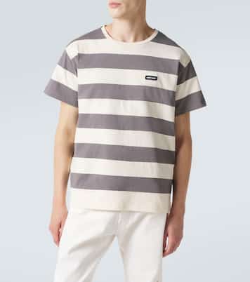 Striped cotton jersey T-shirt | Miu Miu
