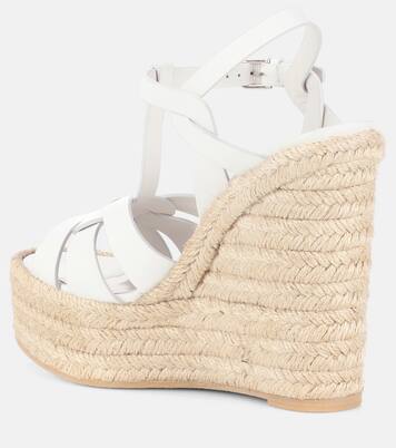 Wedge-Sandalen Tribute 130 aus Leder | Saint Laurent