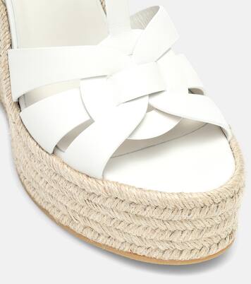 Wedge-Sandalen Tribute 130 aus Leder | Saint Laurent