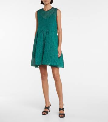 Mini-robe en soie mélangée cloquée | Victoria Victoria Beckham