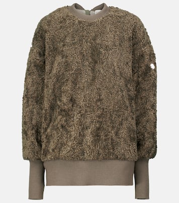 4 Moncler Hyke - Pullover in shearling sintetico | Moncler Genius