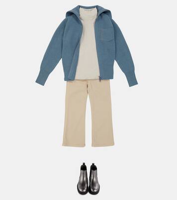 Zipped cashmere cardigan | Brunello Cucinelli Kids