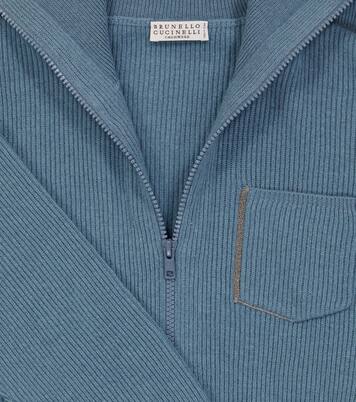 Zipped cashmere cardigan | Brunello Cucinelli Kids