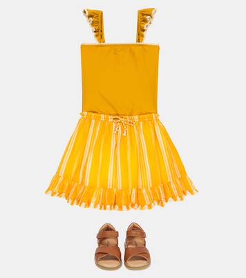 Jupe Anneke rayée en coton | Zimmermann Kids