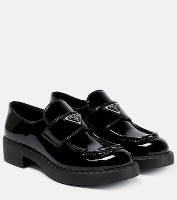 Logo patent leather loafers | Prada