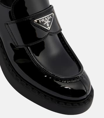 Logo patent leather loafers | Prada
