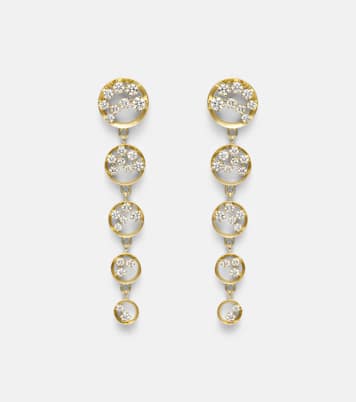 Ohrringe Margot aus 18kt Gelbgold mit Diamanten | Jade Trau