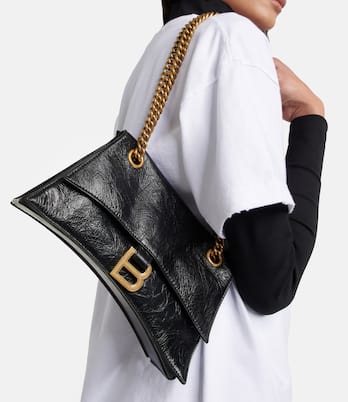 Schultertasche Crush Small aus Leder | Balenciaga