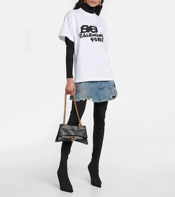 Schultertasche Crush Small aus Leder | Balenciaga