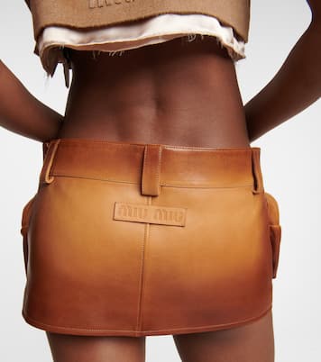 Minirock aus Leder | Miu Miu