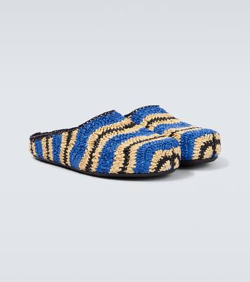 x No Vacancy Inn raffia-effect slippers | Marni