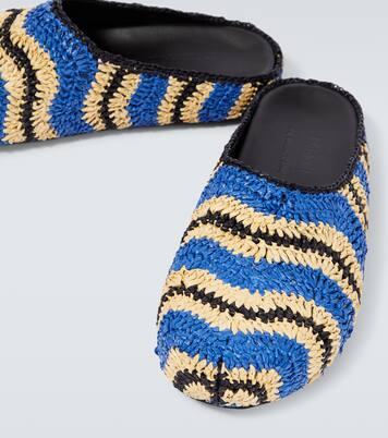 x No Vacancy Inn raffia-effect slippers | Marni