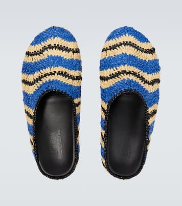 x No Vacancy Inn raffia-effect slippers | Marni