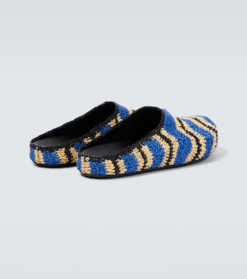 x No Vacancy Inn raffia-effect slippers | Marni