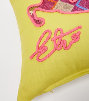 Pegaso embroidered cotton cushion | Etro