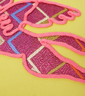 Pegaso embroidered cotton cushion | Etro