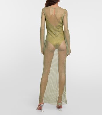 Robe longue Gloria à cristaux | Galvan