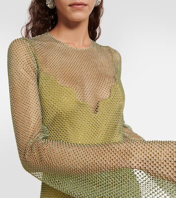 Robe longue Gloria à cristaux | Galvan