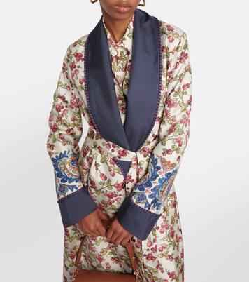 Belted printed silk coat | Etro