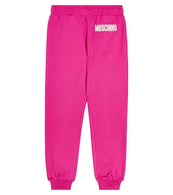 Logo cotton jersey sweatpants | Moschino Kids