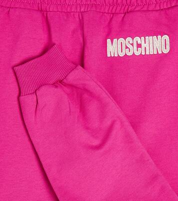 Logo cotton jersey sweatpants | Moschino Kids