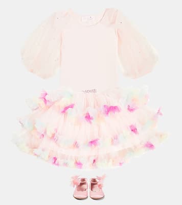 Papillion cotton jersey and tulle top | Tutu Du Monde