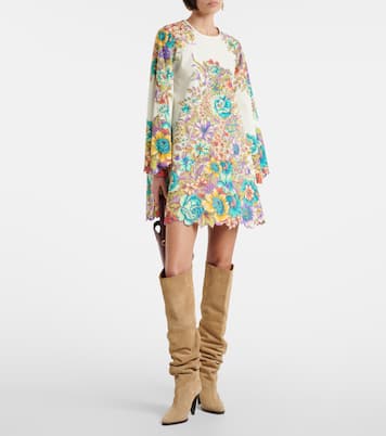 Floral cotton poplin minidress | Etro