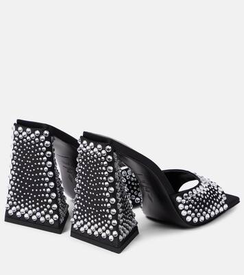 Verzierte Pantoletten Devon aus Satin | The Attico