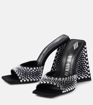 Verzierte Pantoletten Devon aus Satin | The Attico