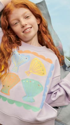 طقم سويت شيرت وشورت من قطن فليس بطبعات | Stella McCartney Kids