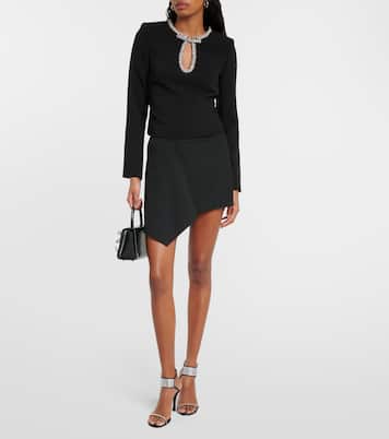 Verziertes Top aus Crêpe | Self-Portrait