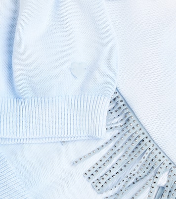 Fringed ombré cotton cardigan | Monnalisa