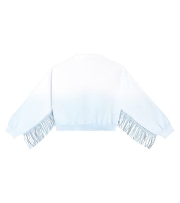 Fringed ombré cotton cardigan | Monnalisa