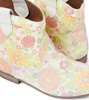 Floral leather ankle boots | PèPè