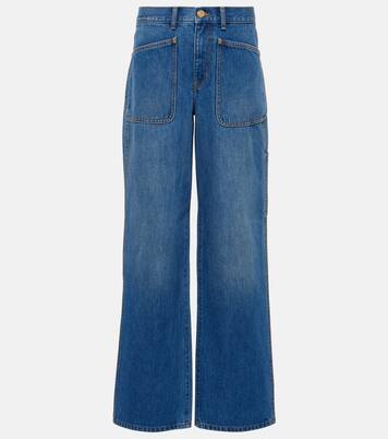 High-rise cargo jeans | Tory Burch