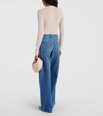 High-rise cargo jeans | Tory Burch