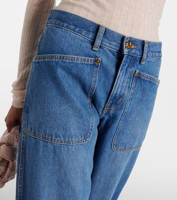 High-rise cargo jeans | Tory Burch
