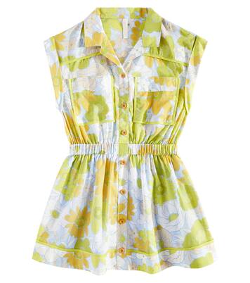 Pop floral cotton shirt dress | Zimmermann Kids