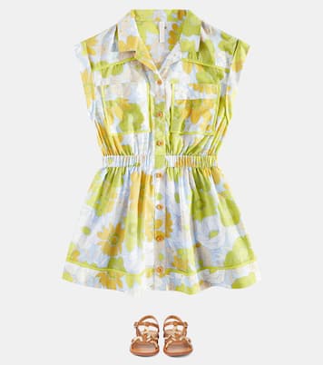 Pop floral cotton shirt dress | Zimmermann Kids