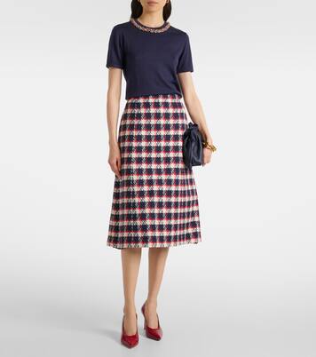 Falda midi de tweed | Carolina Herrera