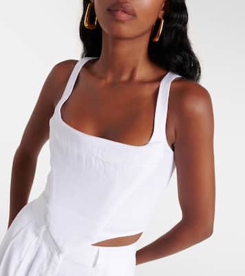 Bustier-Top aus Leinen | Staud