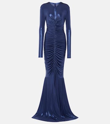 Ruched lamé gown | Norma Kamali
