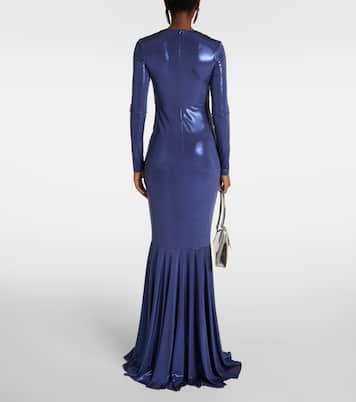 Ruched lamé gown | Norma Kamali