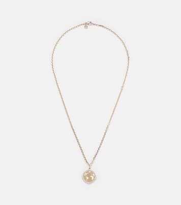 World Traveler 14kt gold pendant necklace with diamonds | Sydney Evan