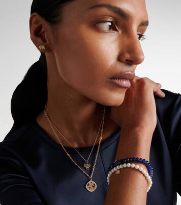 World Traveler 14kt gold pendant necklace with diamonds | Sydney Evan