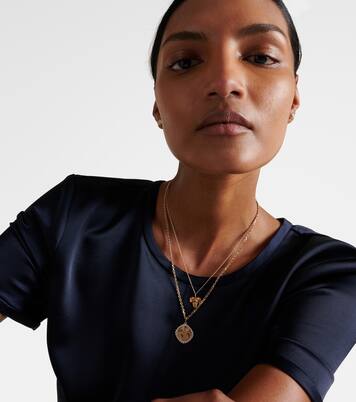 World Traveler 14kt gold pendant necklace with diamonds | Sydney Evan