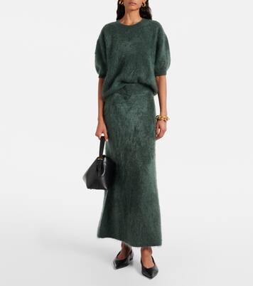 Asta knitted cashmere midi skirt | Lisa Yang